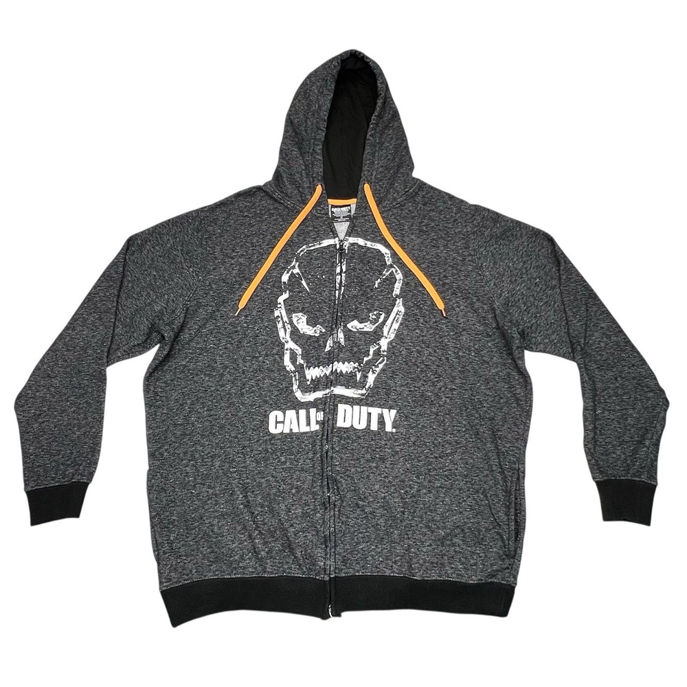 Call Of Duty Black Ops III 3 Hoodie Jacket Men's 2XL Gray Zip Xbox PlayStation